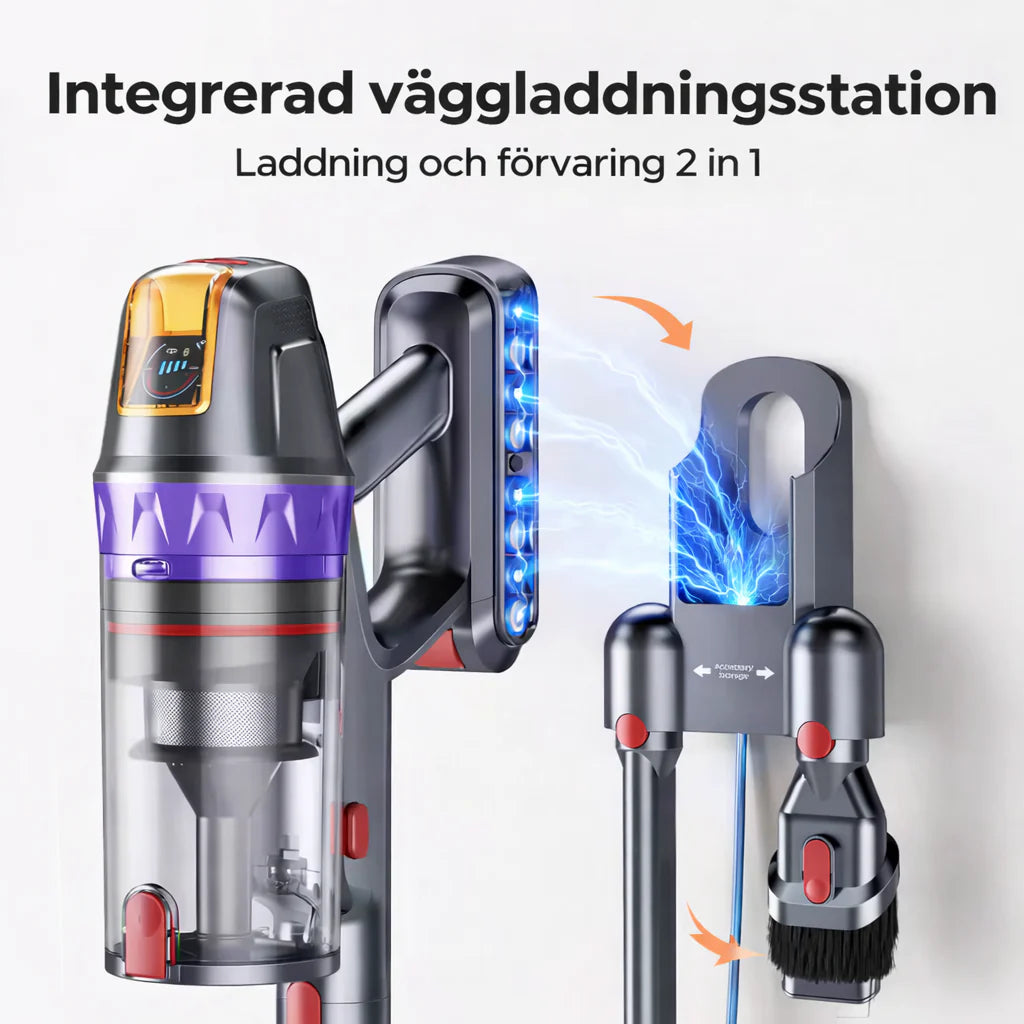 Veilem VC90 Sladdlös Dammsugare - 600W 65 kPa - Skaftdammsugare
